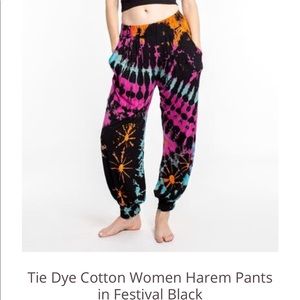 Tie dye harem pants